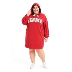 Gameday Couture‎ Dress XXL Red Wisconsin Badgers Hooded Corded Wash Modern